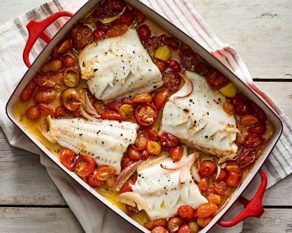 Pan-Seared Lake Michigan Whitefish with Roasted Cherry Tomatoes
