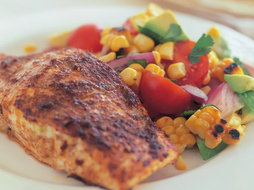 Pan-Seared Lake Michigan Whitefish with Roasted Corn Salsa