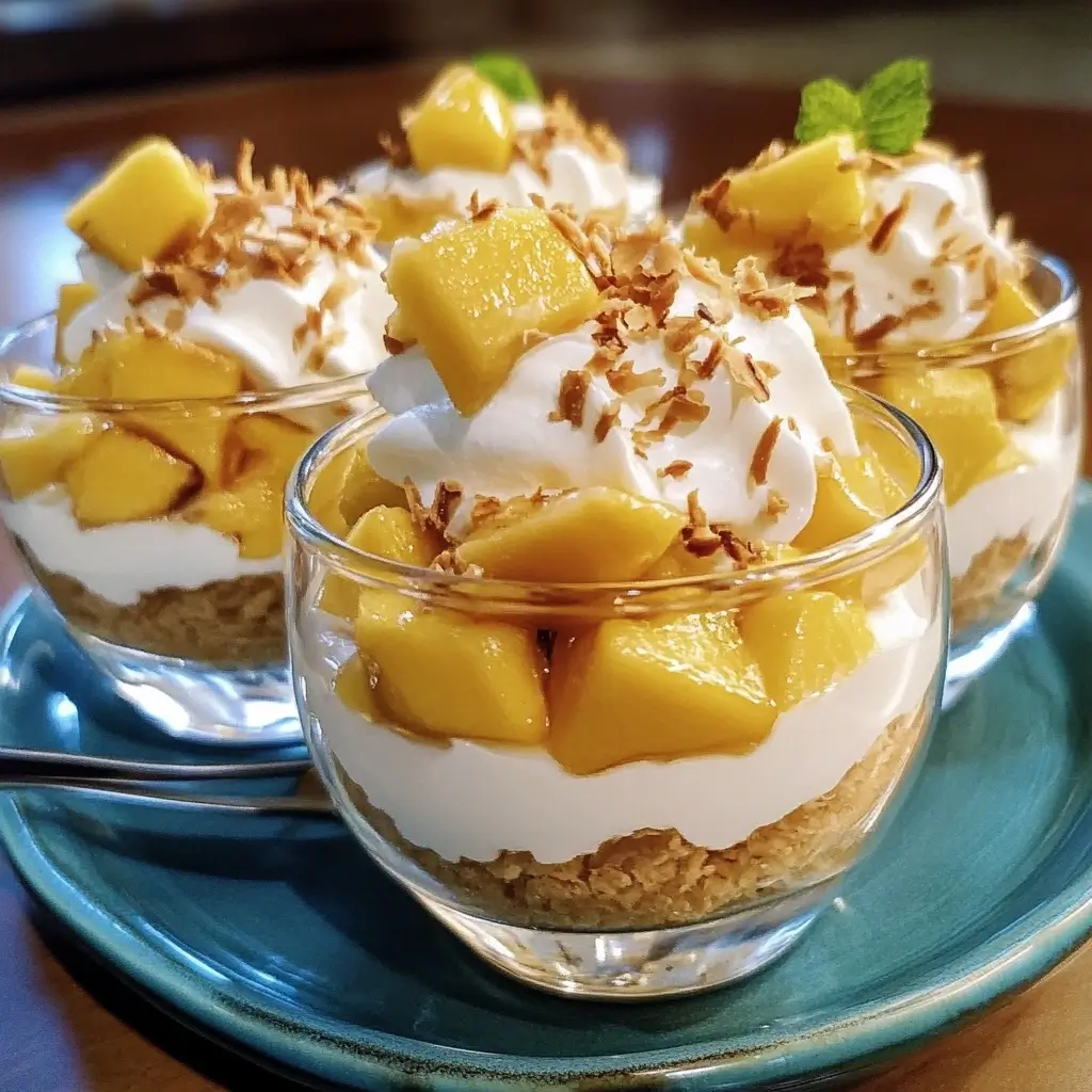 No-Bake Coconut Mango Pudding Parfaits