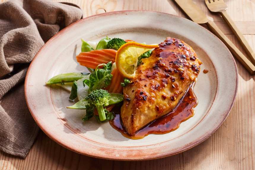 Pan-Seared Chicken Breast with Half-Orange Glaze