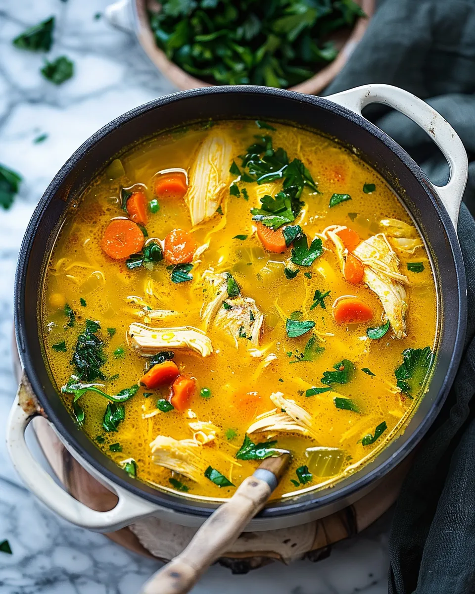 Ginger-Turmeric Immune Boosting Chicken Soup