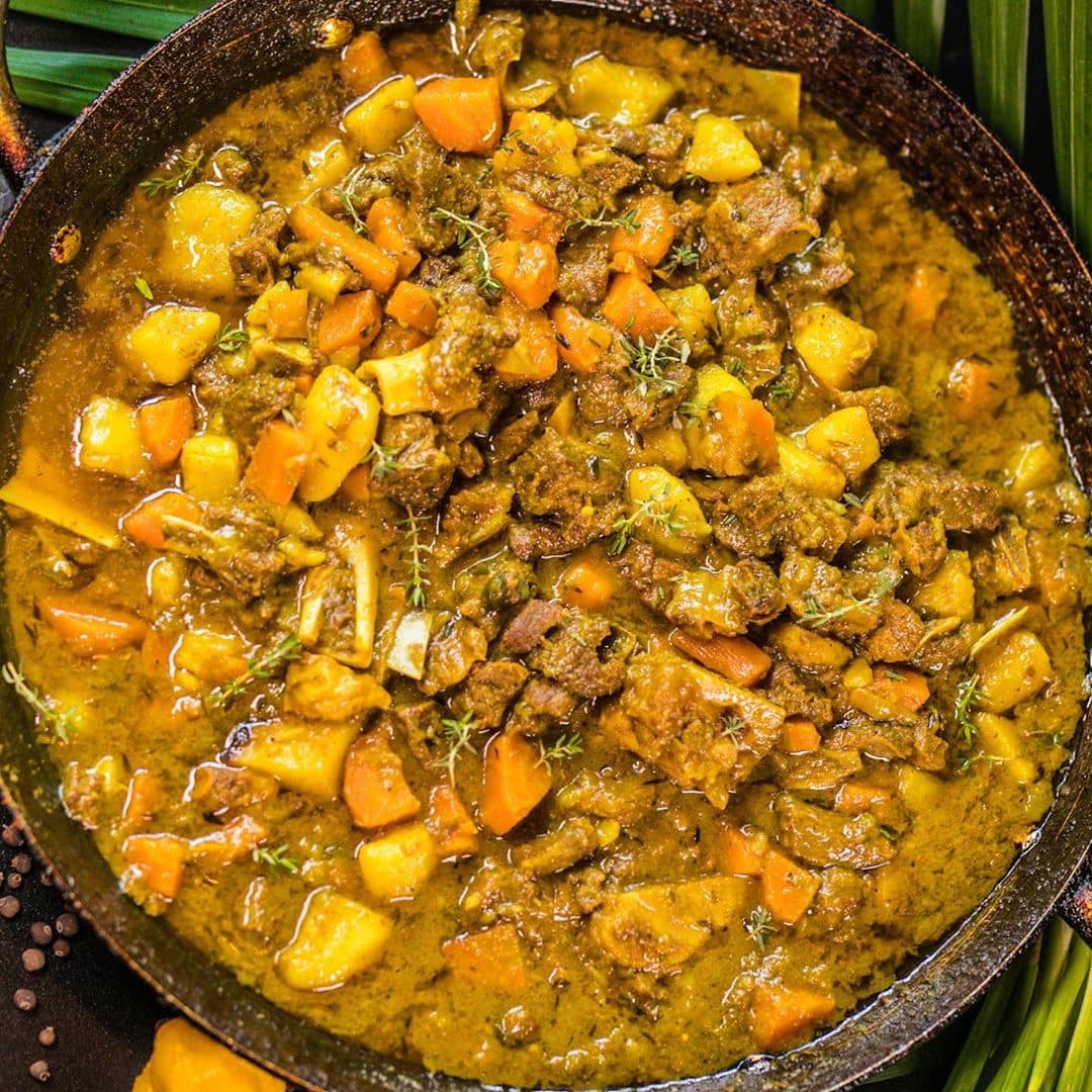 Stewed Kid Goat Curry with Warm Spices