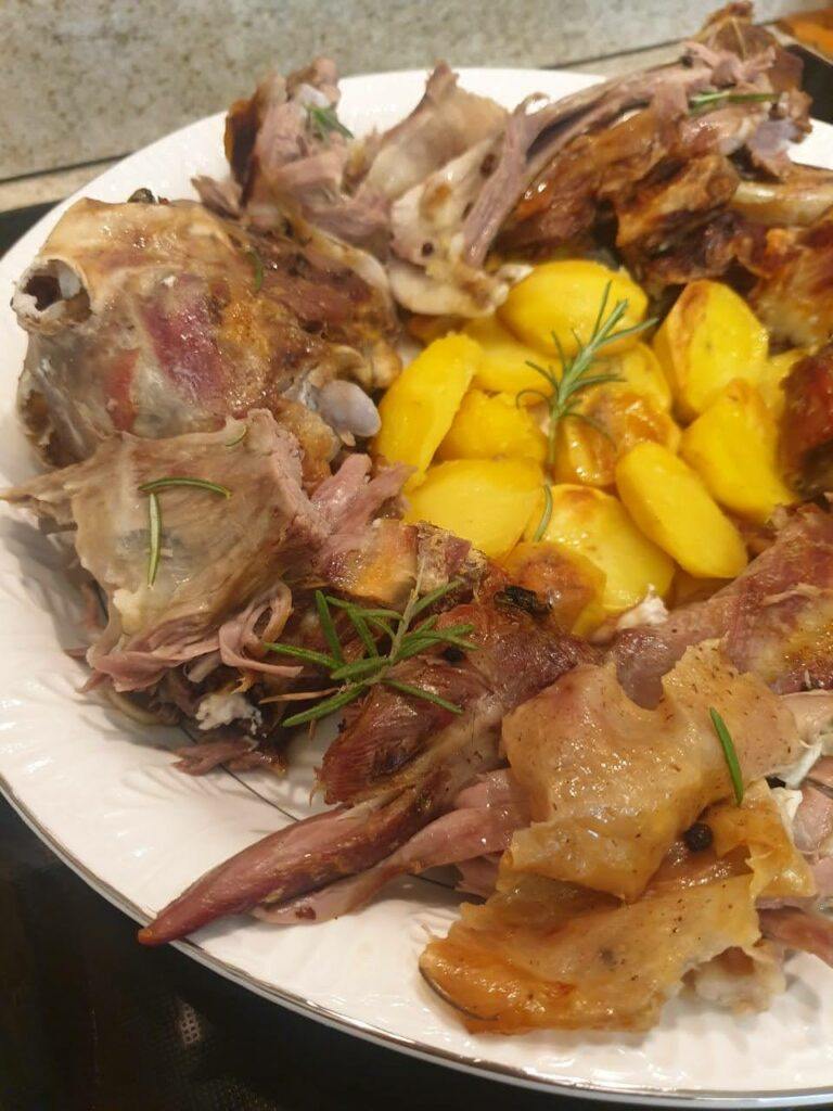 Sweet Kid Goat Leather Saute with Garlic and Herbs