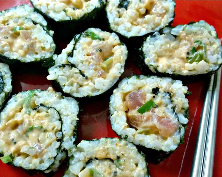 Sushi-Style Spicy Tuna Hand Rolls