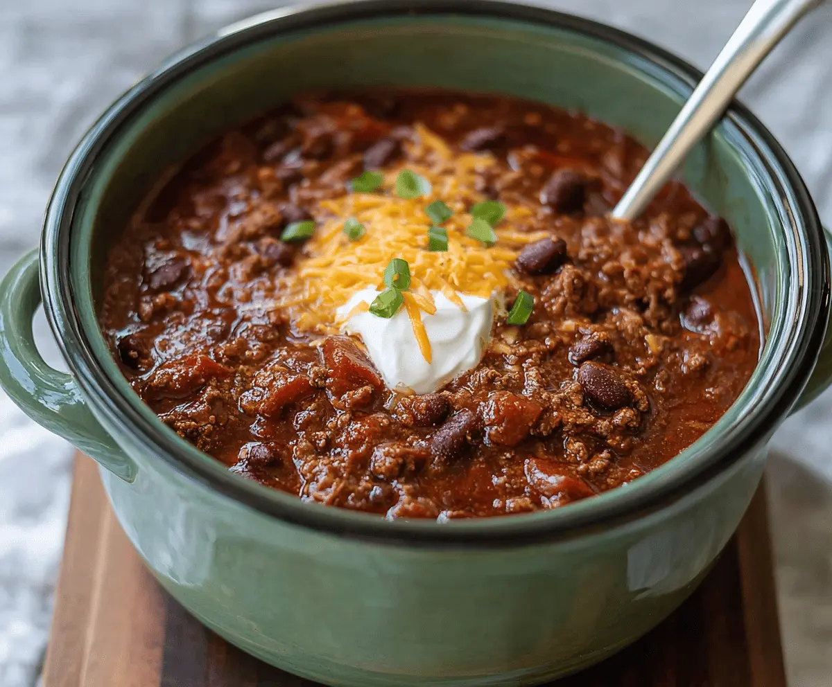 Four-Day Slow Cooker Beef Chili with Michigan Maple Syrup