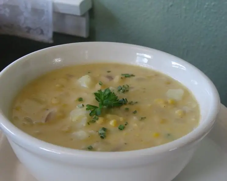Sweet Corn and Michigan Cheddar Chowder