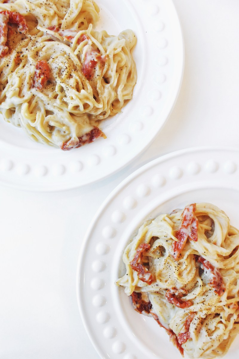 Creamy Roasted Cauliflower & Sun-Dried Tomato Pasta