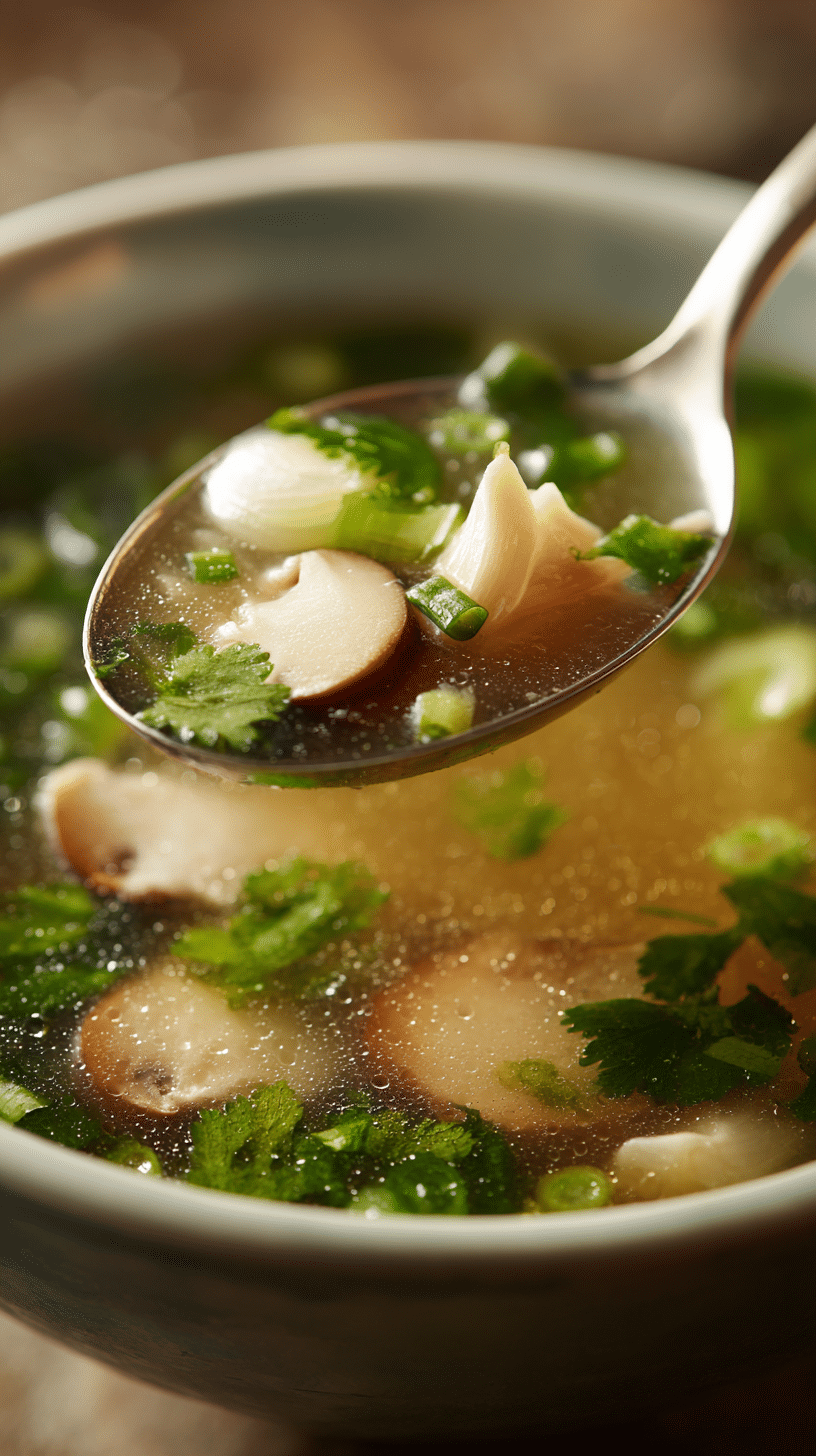 Clear Winter Melon Soup with Dried Scallops and Mushrooms