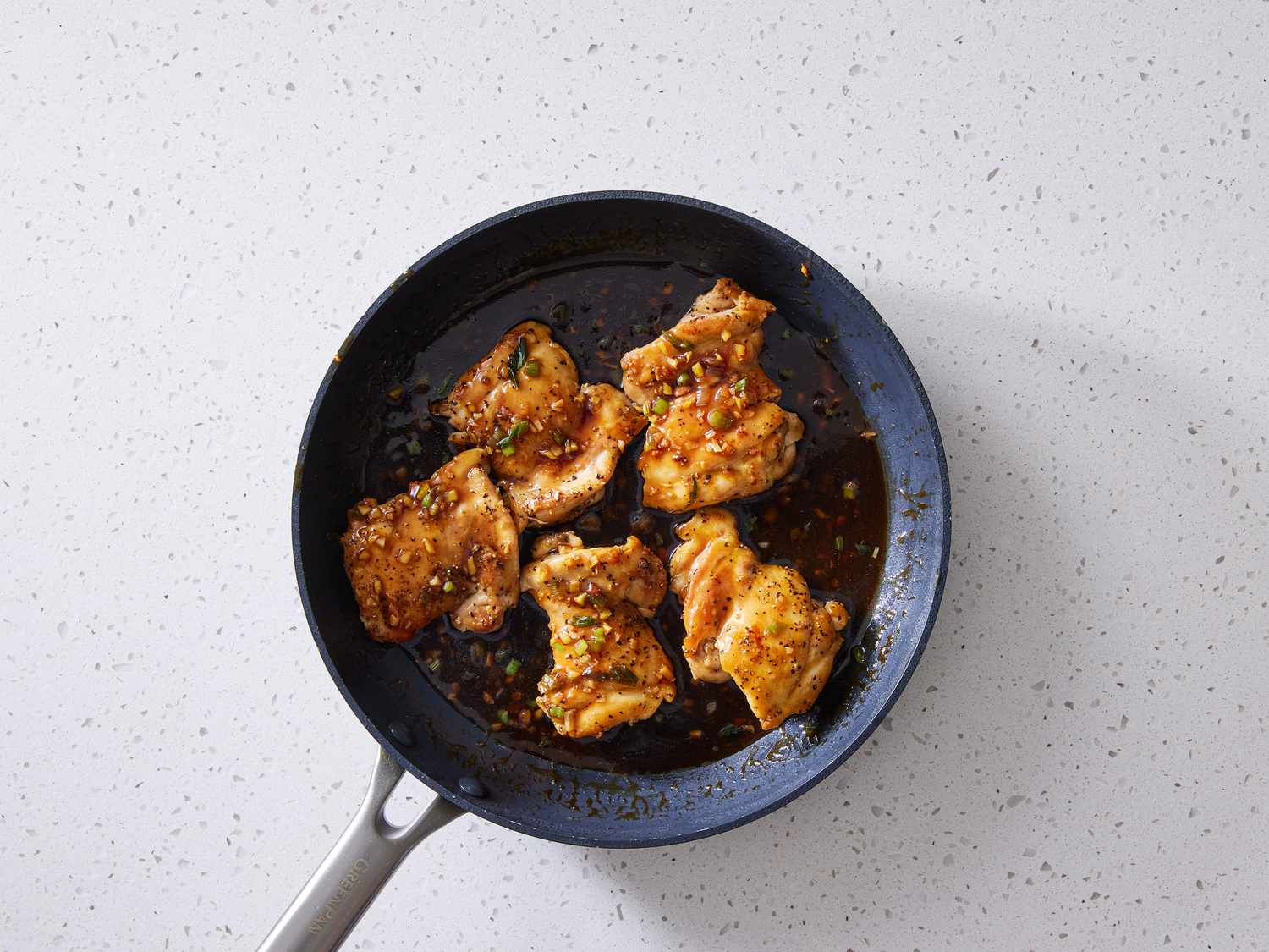 Pan-Seared Chicken with Hidden Ginger and Turmeric Glaze