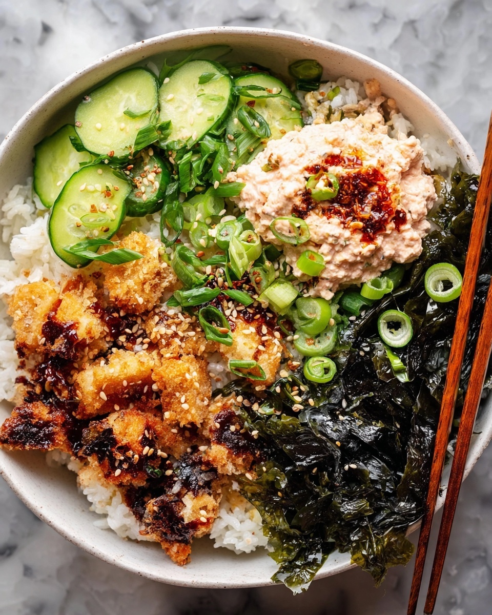 Grilled Spicy Tuna Sushi Bowls with Avocado and Pickled Ginger