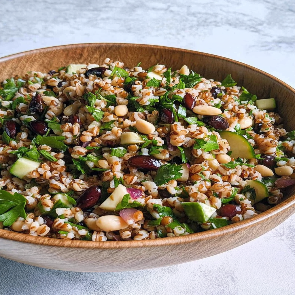 Jurassic Herbivore Salad with Ancient Grain and Citrus Vinaigrette