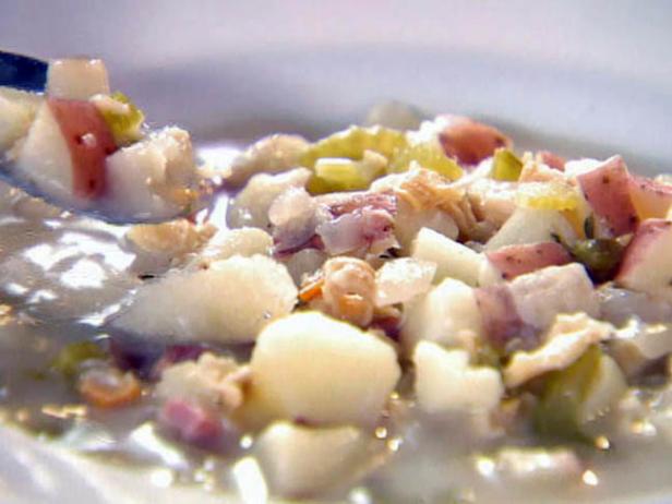 Pan-Seared Cod with Rhode Island-Style Clam Chowder