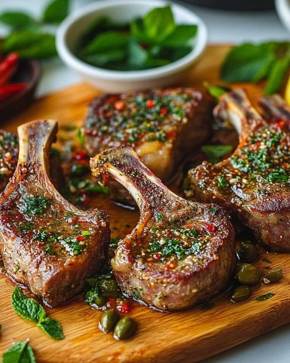 Wild Lemon Myrtle and Eucalyptus Infused Lamb Chops