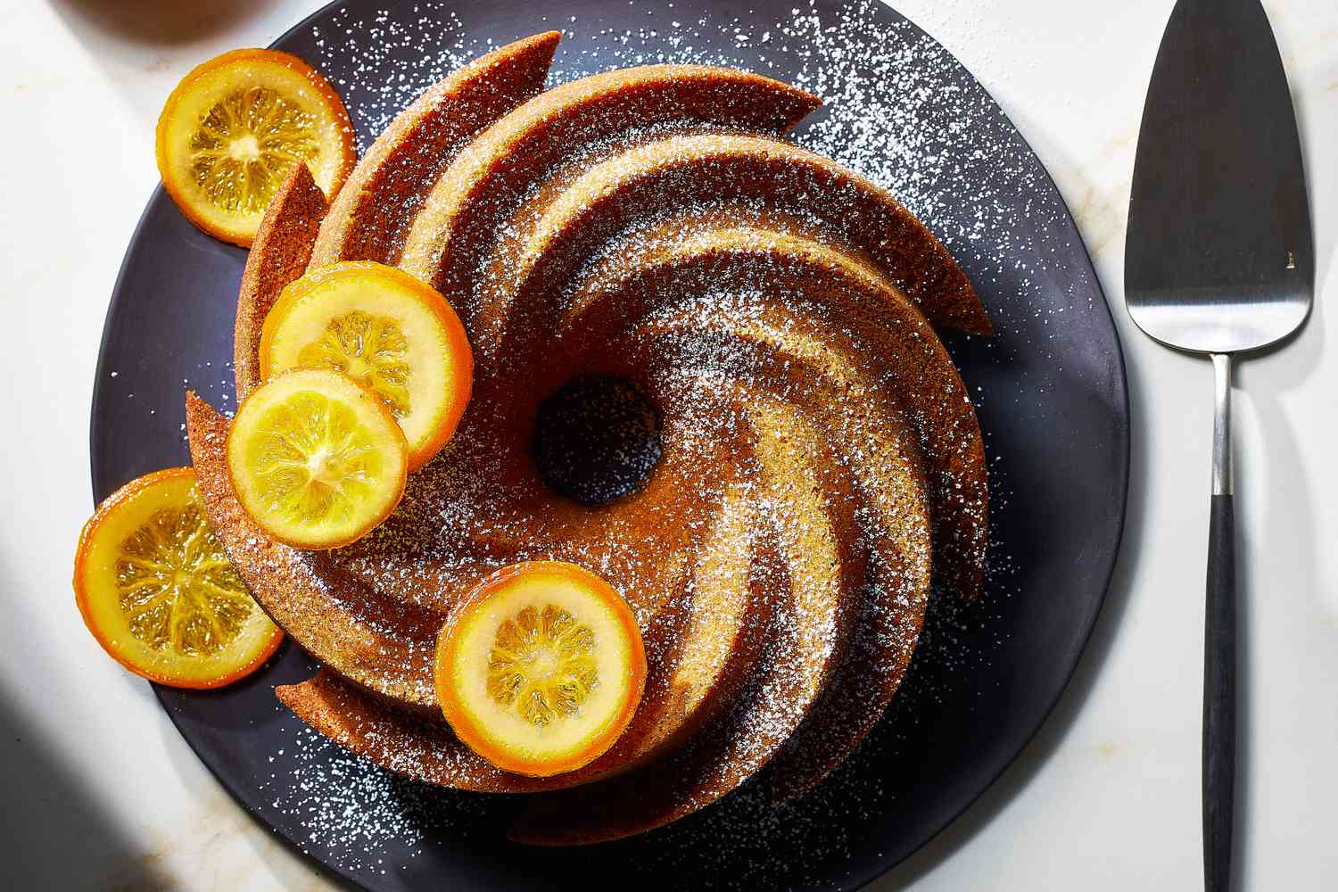 Orange Olive Oil Bundt Cake with Almond Glaze