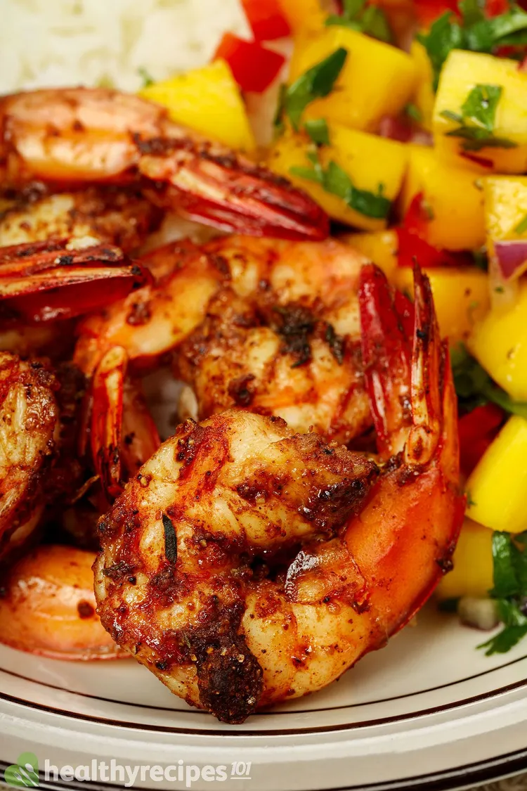 Caribbean Jerk-Spiced Shrimp with Mango Salsa