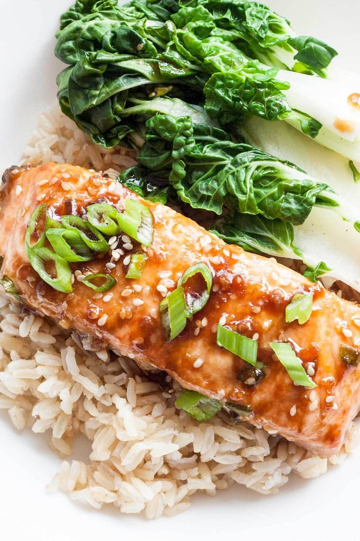 Honey-Ginger Glazed Salmon with Stir-Fried Bok Choy