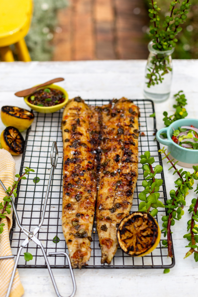 Grilled Snoek with Cape Malay Chutney