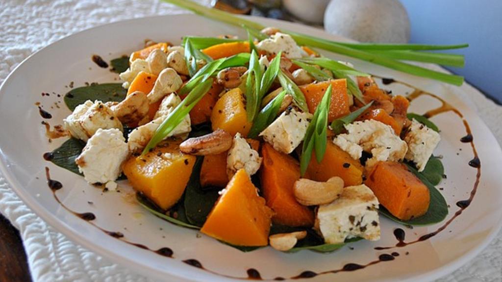 Roasted Butternut and Feta Salad with Toasted Pumpkin Seeds