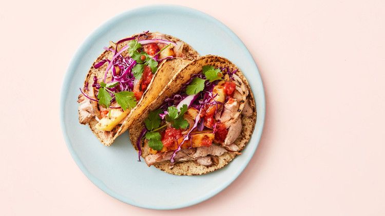 Grilled Citrus-Marinated Pork Tacos with Pineapple Salsa