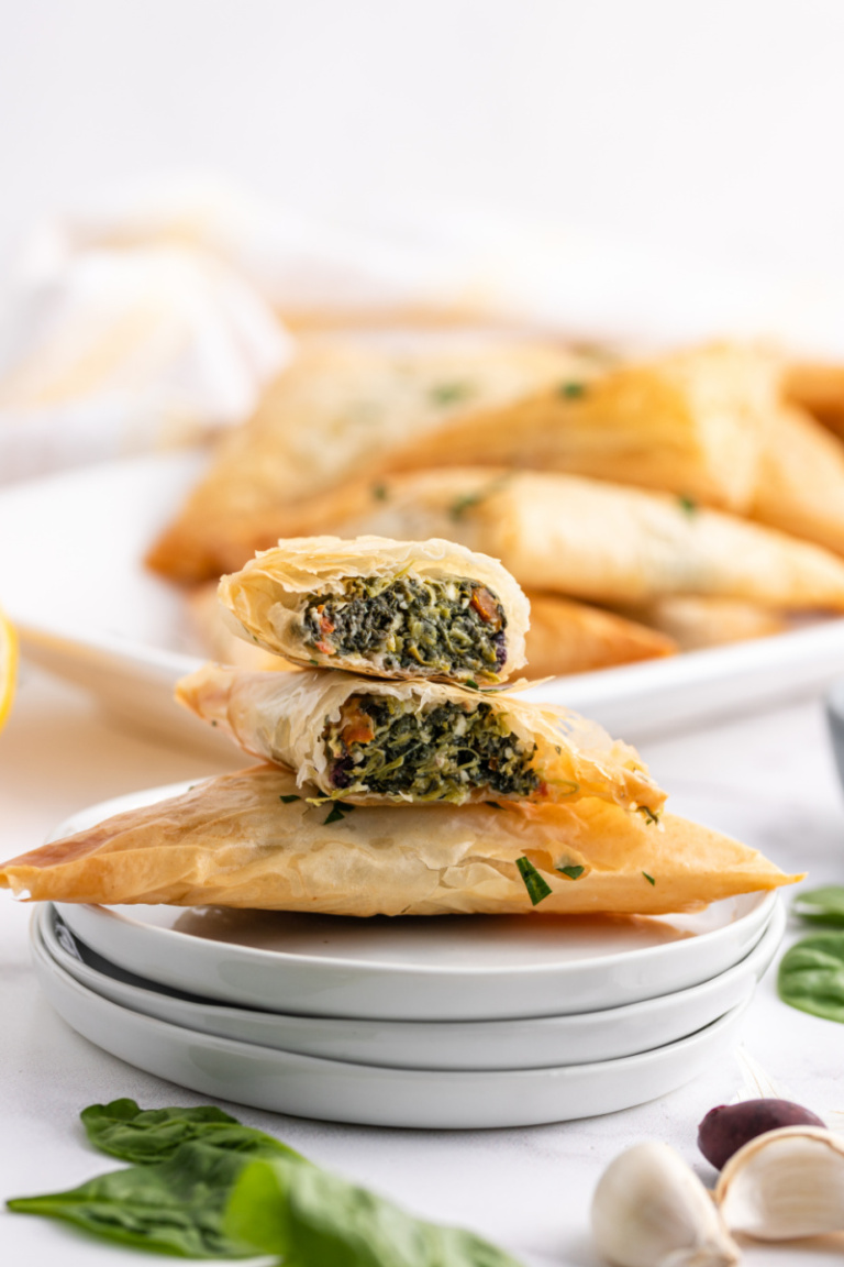 Crisp Phyllo Triangles with Spinach and Dill Filling