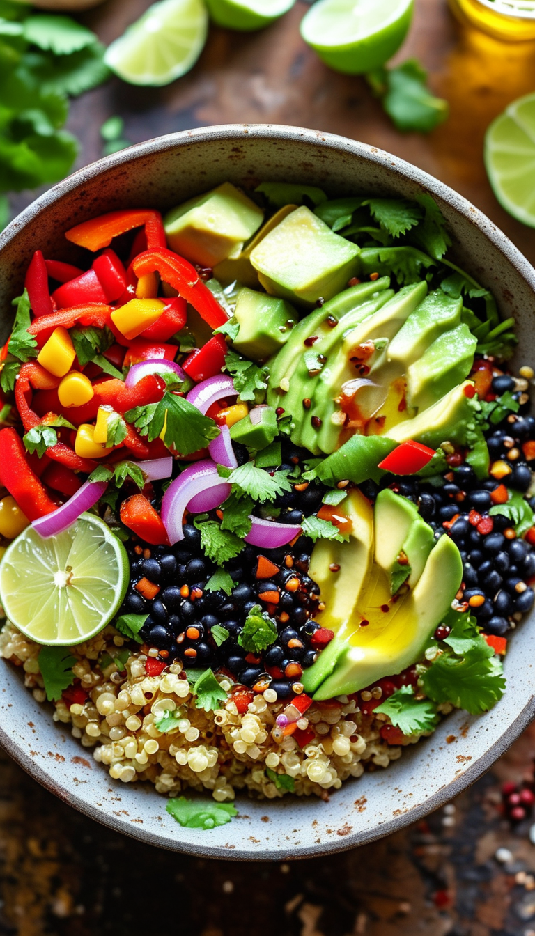 Citrus-Cilantro Black Bean Salad with Avocado