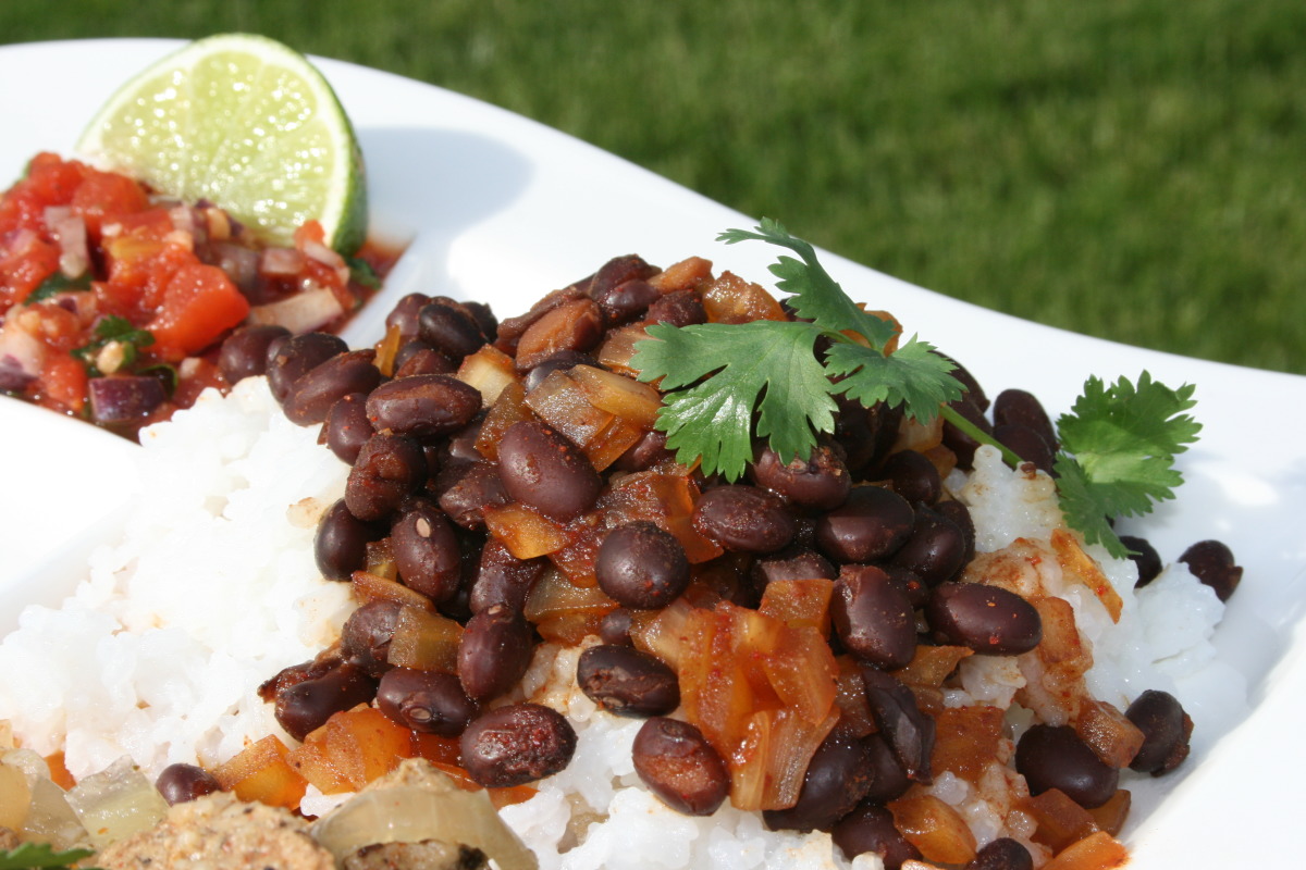 Orange-Scented Cuban Black Beans and Rice
