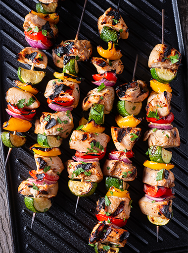 Grilled Citrus-Marinated Caribbean Pork Skewers
