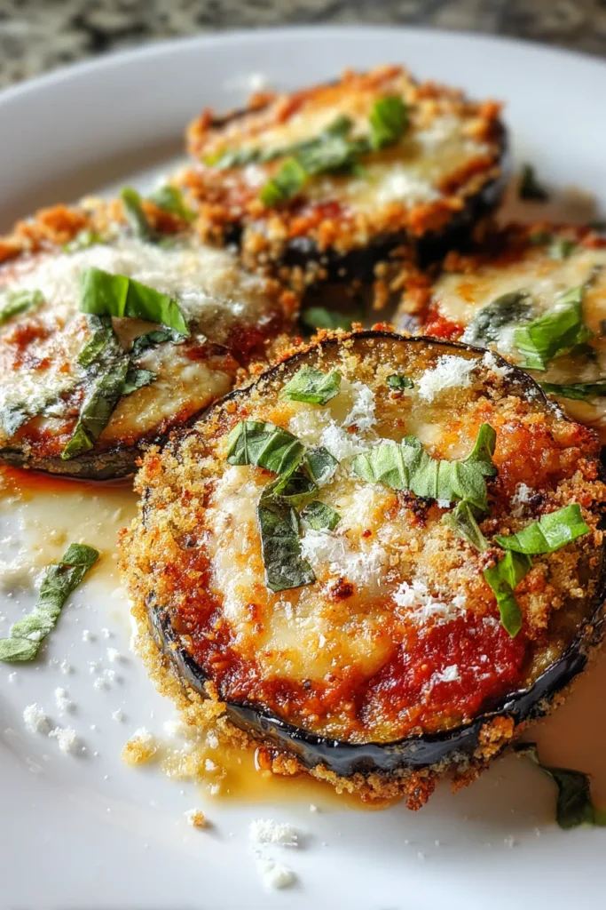 Baked Italian Herb-Infused Eggplant Parmesan