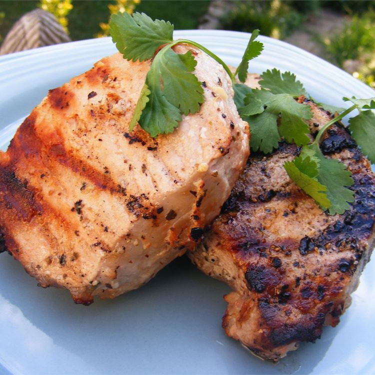 Charred Citrus and Herb-Grilled Pork Chops