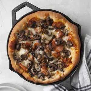 Chicago-Style Deep Dish Sausage and Cheese Pizza