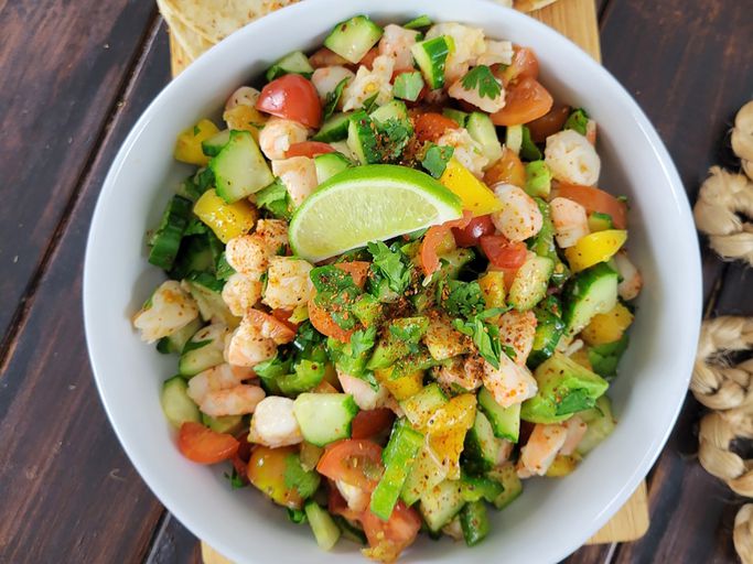 Chili-Lime Shrimp Ceviche with Mango and Cilantro
