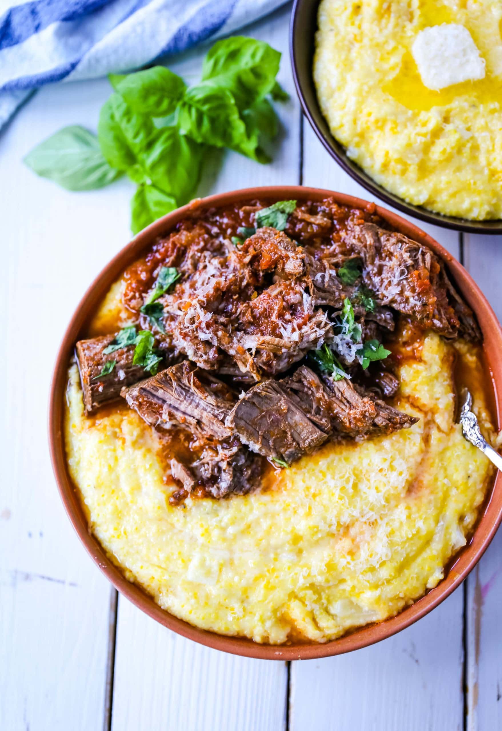 Slow-Cooked Beef Ragu with Polenta