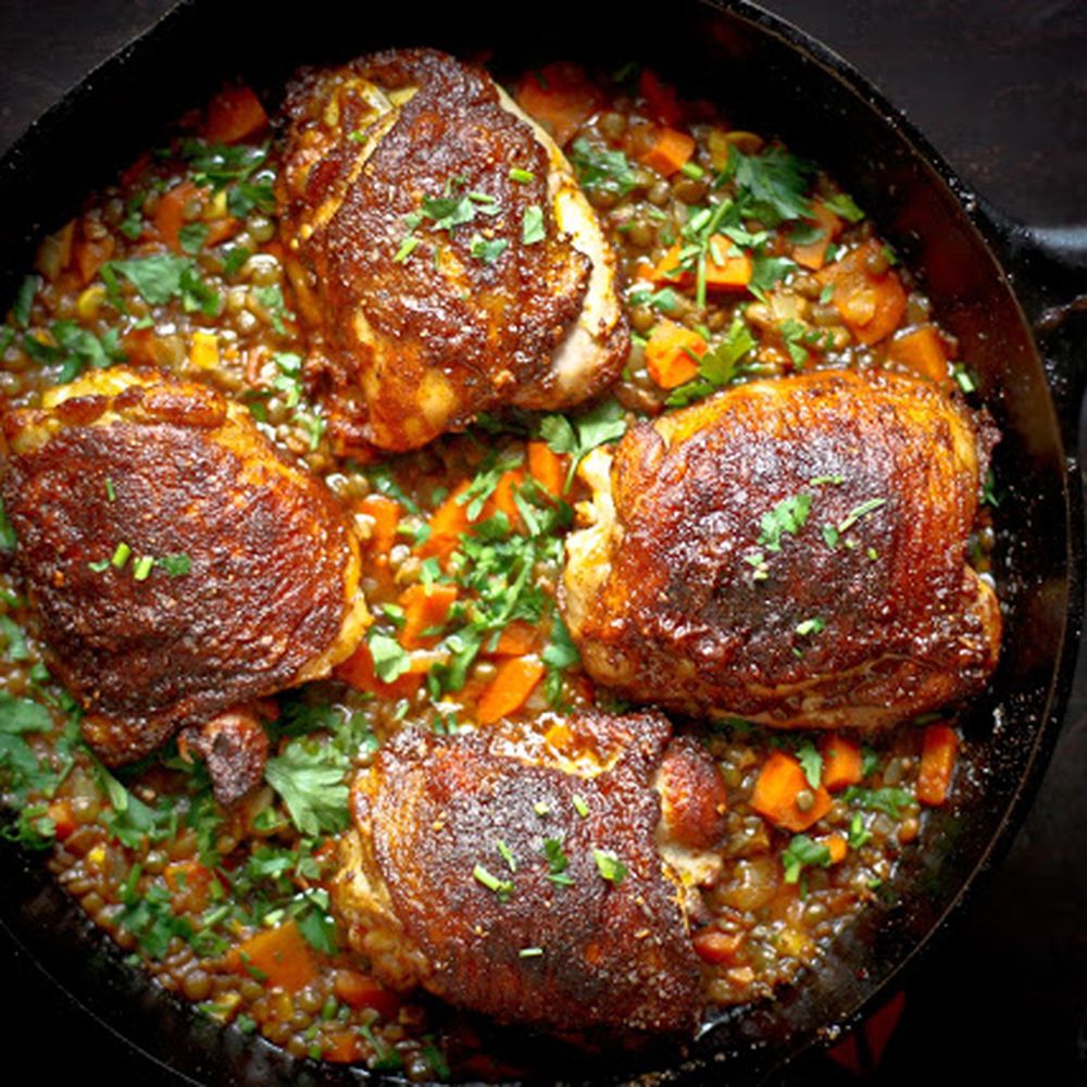 Braised Ethiopian Spiced Chicken with Berbere and Tomato
