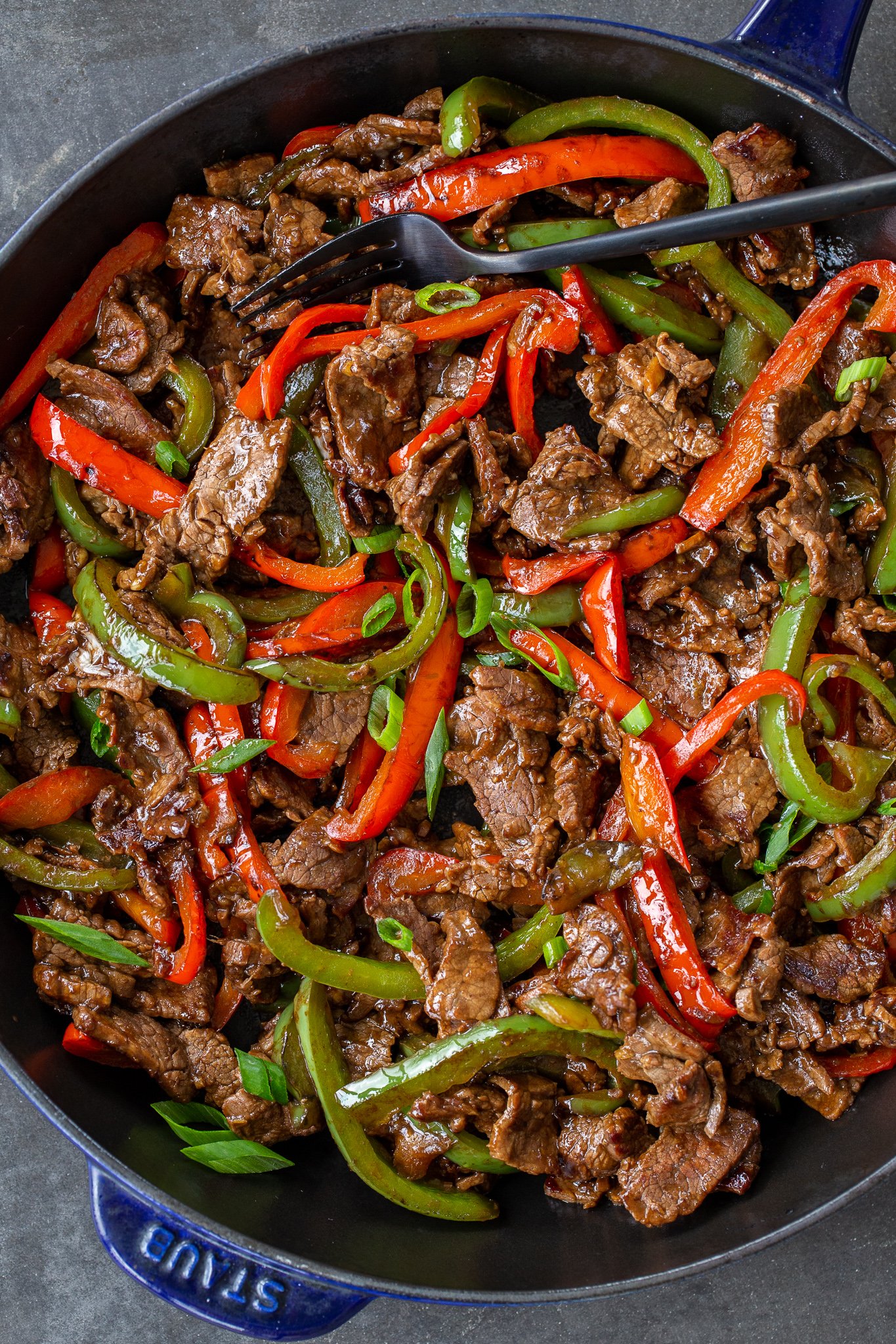 Sautéed Garlic Beef Stir Fry with Bell Peppers