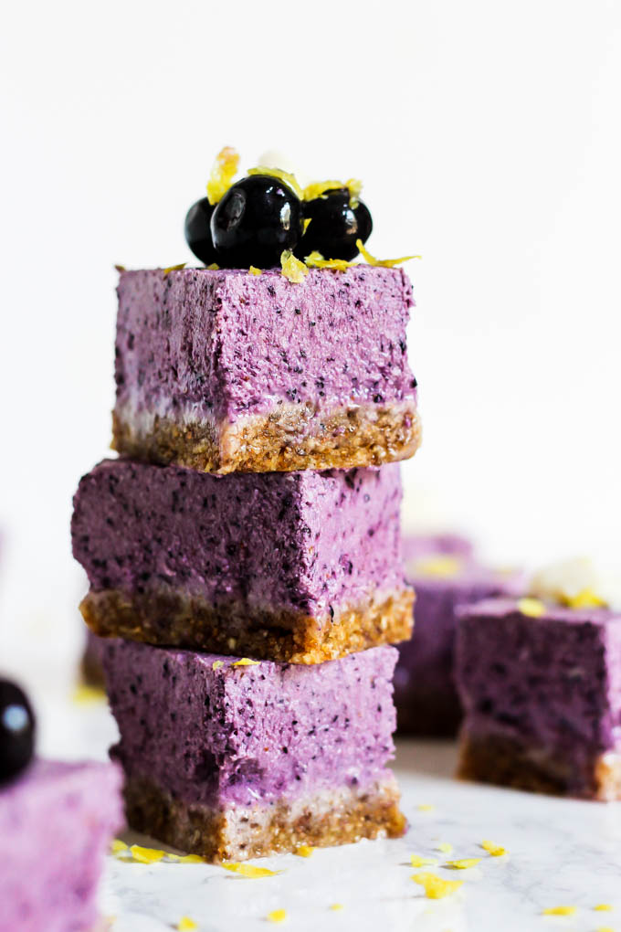 Gluten-Free Lemon Blueberry Cheesecake Bars