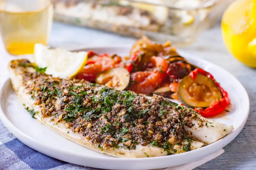 Oven-Roasted Sea Bass with Lemon and Fennel