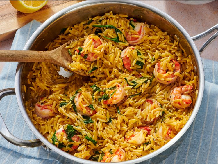 15-Minute Shrimp and Garlic Lemon Orzo