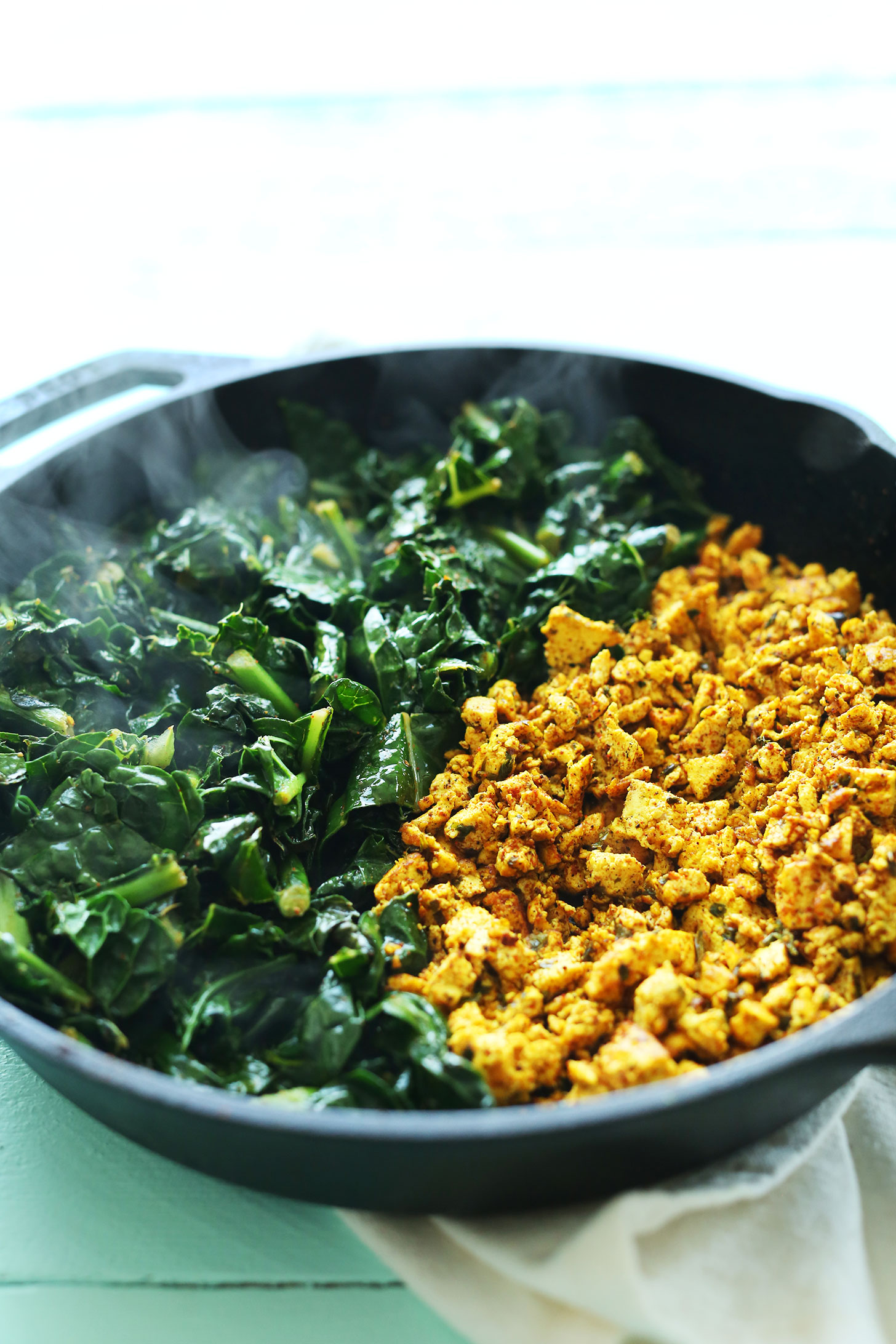 Spiced Cauliflower and Kale Breakfast Skillet