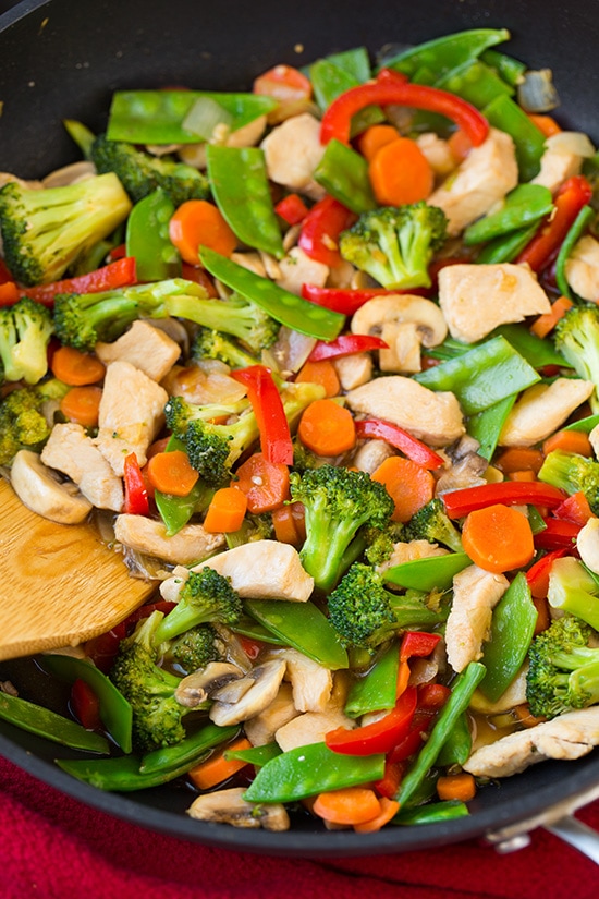 One-Pot Chicken and Vegetable Stir Fry with Ginger Soy Sauce
