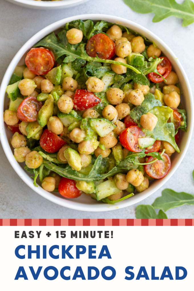 Summer Chickpea and Avocado Salad with Lemon Vinaigrette