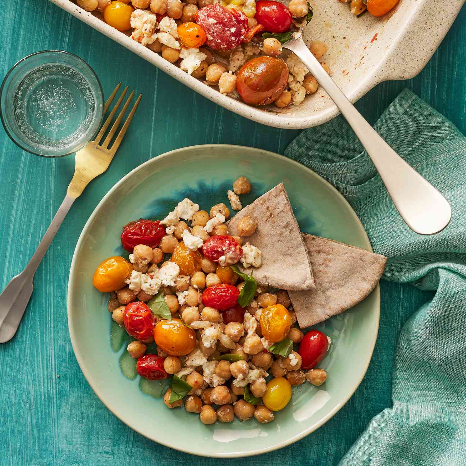 One-Pot Greek Tomato and Chickpea Stew with Feta