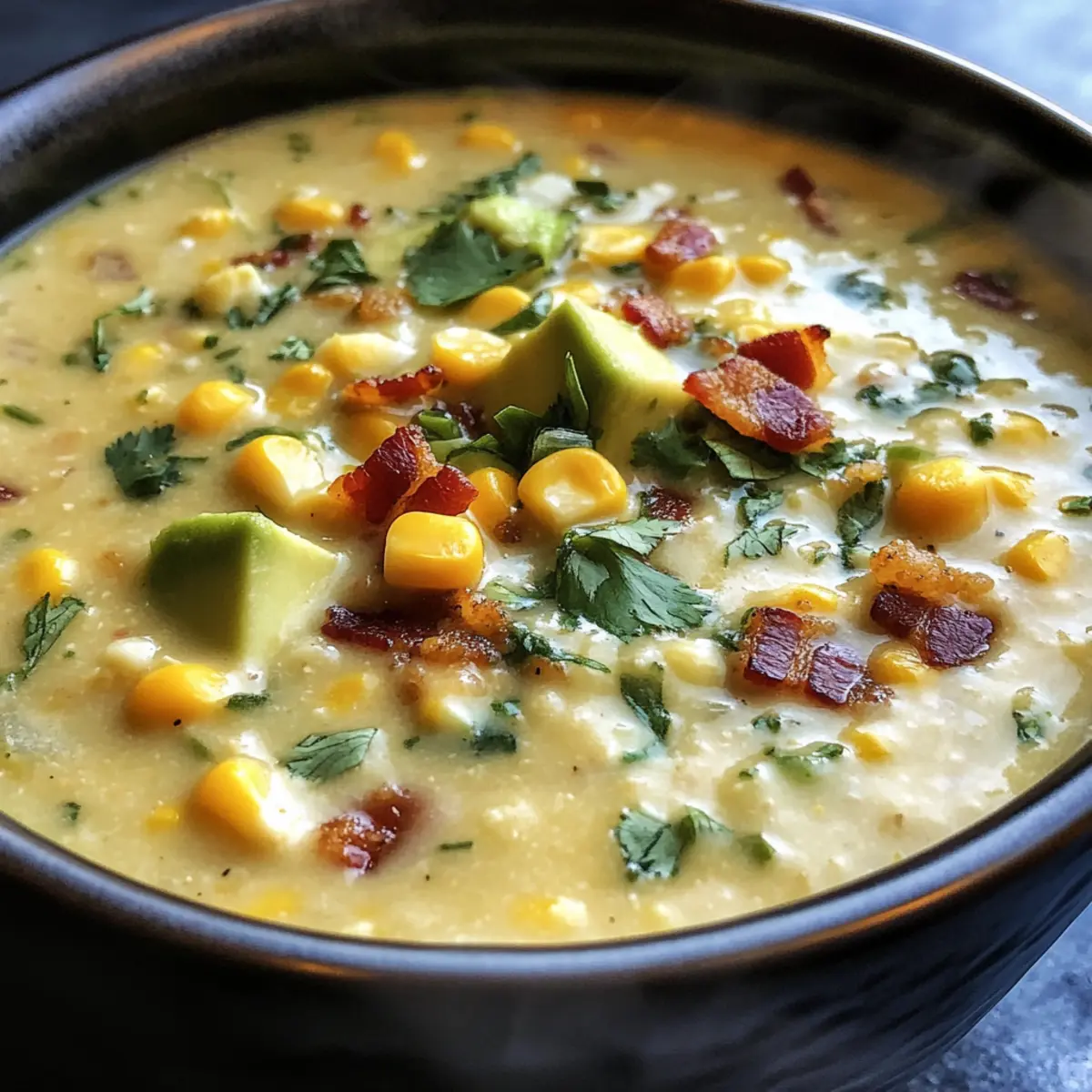 Spicy Arizona State-Style Roasted Poblano and Corn Chowder