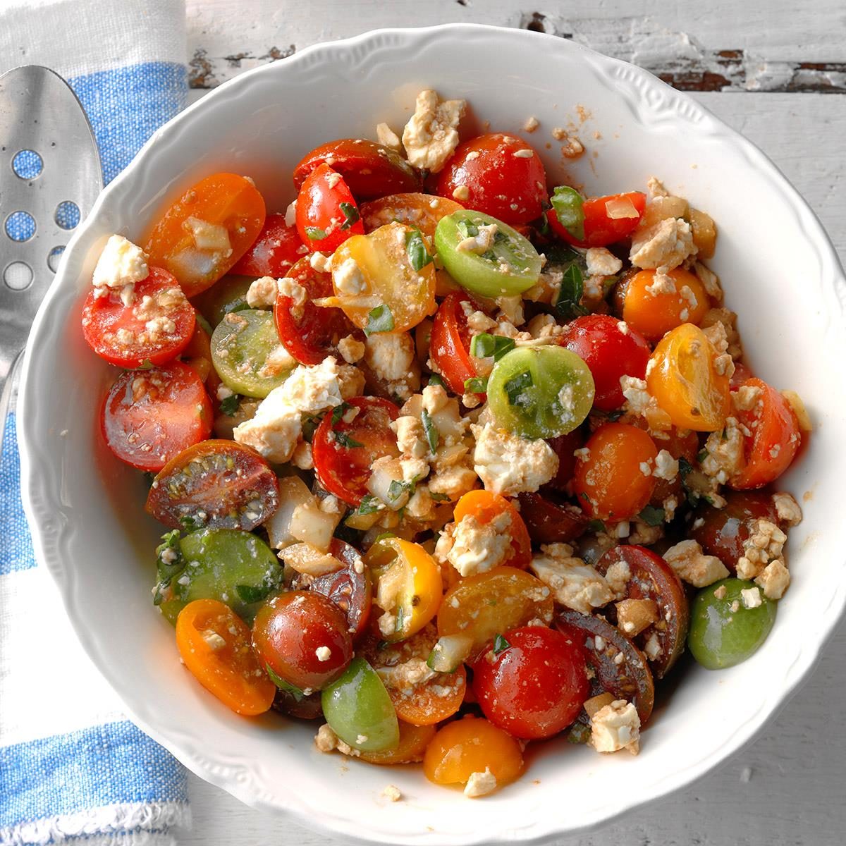Tomato and Feta Cheese Salad with Fresh Herbs
