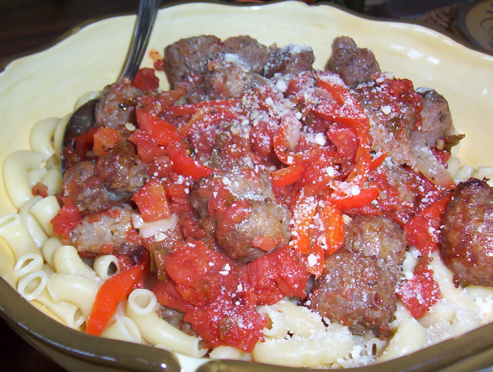 Wood-Fired Italian Sausage and Roasted Pepper Pasta
