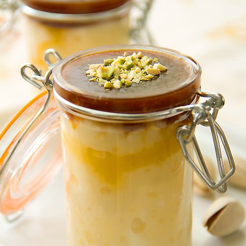 Chilled Cardamom Rice Pudding with Pistachios