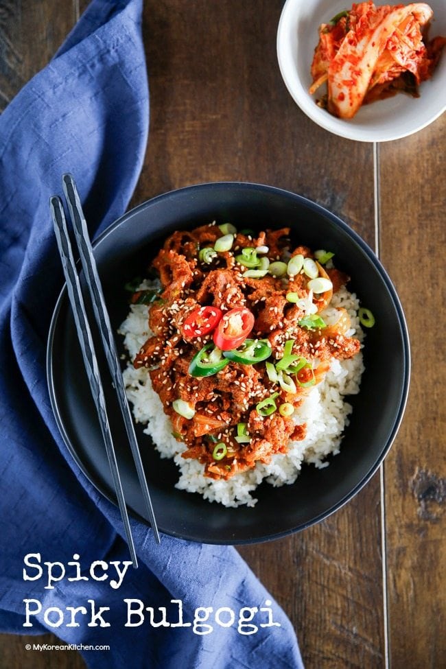 Spicy Korean-Style Pork Bulgogi with Scallions and Sesame