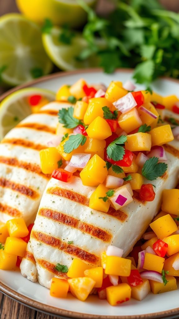 Grilled Mahi-Mahi with Mango and Passion Fruit Salsa