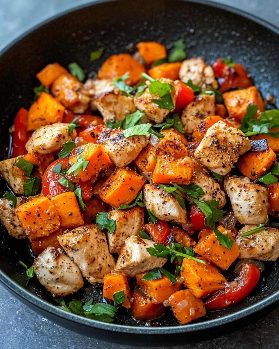 Pan-Seared Chicken with Cajun Spice and Roasted Sweet Potatoes
