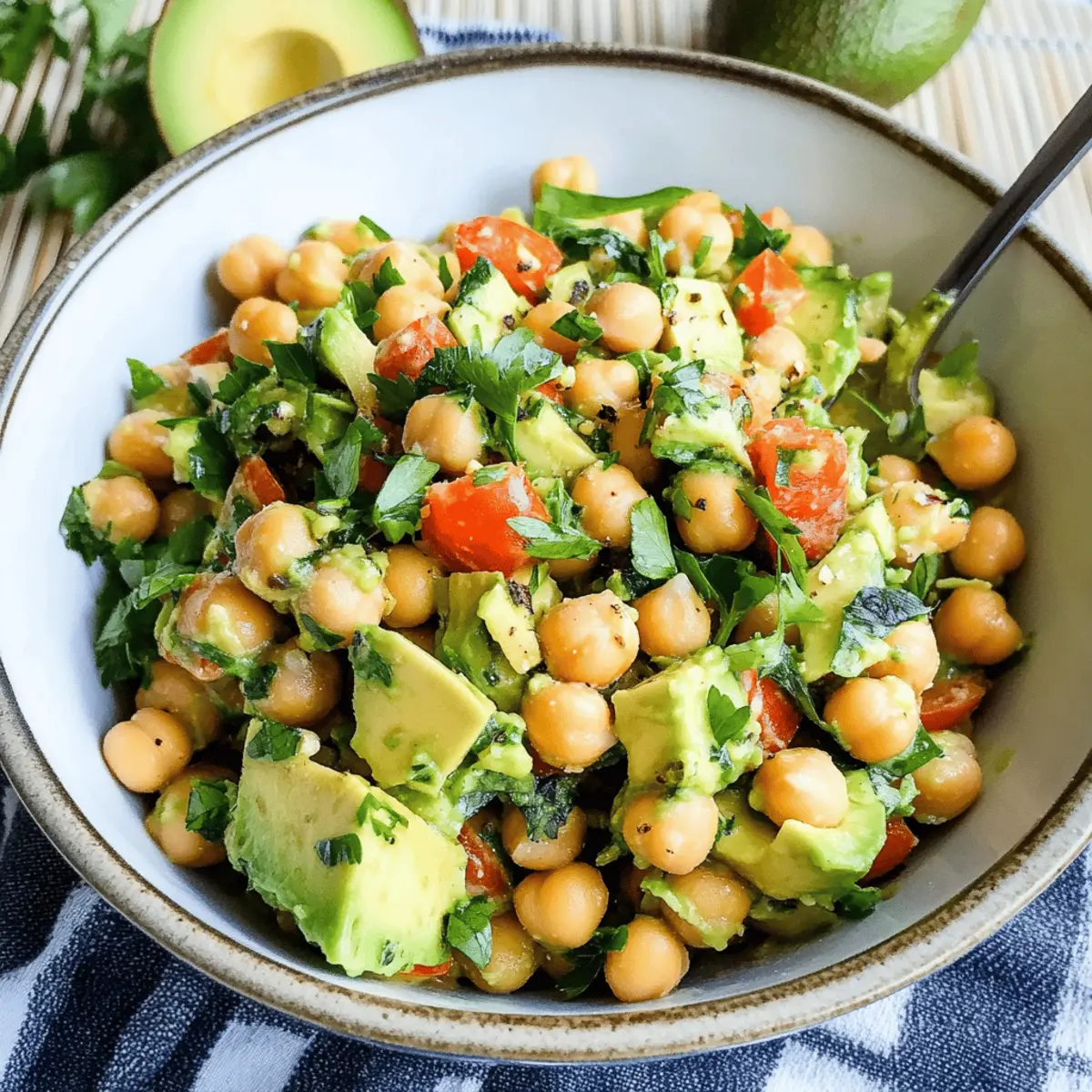 Crunchy Chickpea & Avocado Salad with Lime Dressing