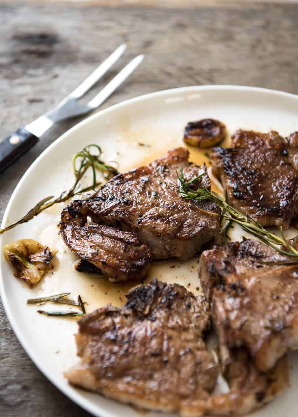 Charcoal-Grilled Rosemary Garlic Lamb Chops with Lemon Zest
